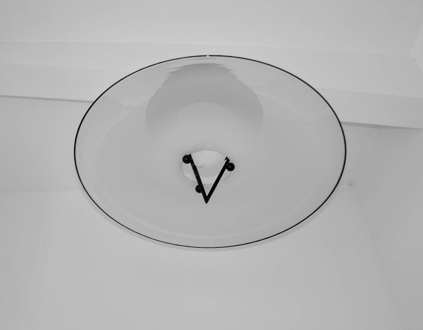 Lampe à suspension italienne en verre de Murano, années 1980