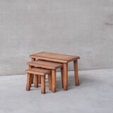 Tables gigognes en chêne 1970