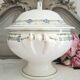 Antique deep plates in ironstone with a soup tureen.