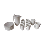 Service café faience blanche