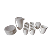 Service café faience blanche