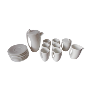 White porcelain café service