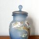 Art Nouveau covered vase with anemones