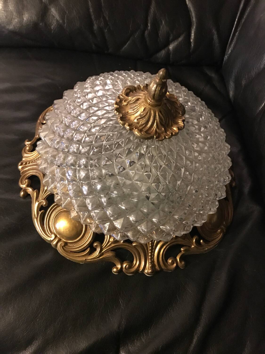 Molded glass ceiling light