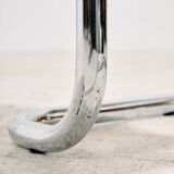 Italian chrome and leather dining set by Gastone Rinaldi, set of 7.