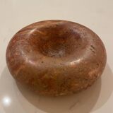 Vintage red travertine ashtray attributed to Sergio Asti for Up&up, Italy, 1970s