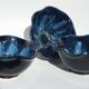 3 Vallauris Cups deep blue wavy edge