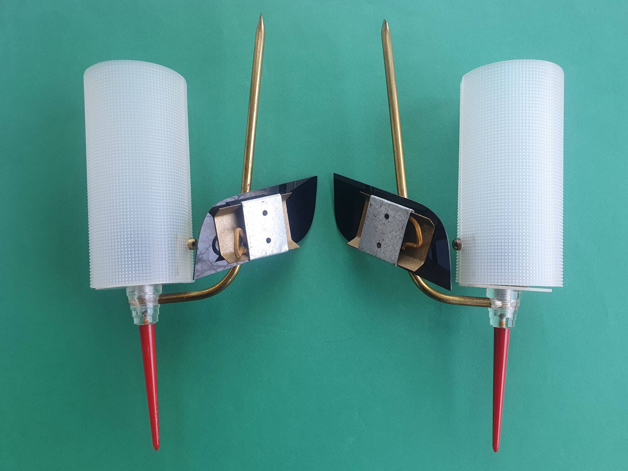 Pair of 50s rockabilly wall lights