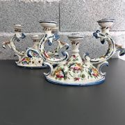 Paire de bougeoirs italiens signés