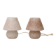 Vintage glass mushroom or champignon lamps 1960 germany.