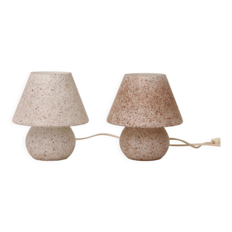 Lampes vintage verre champignon