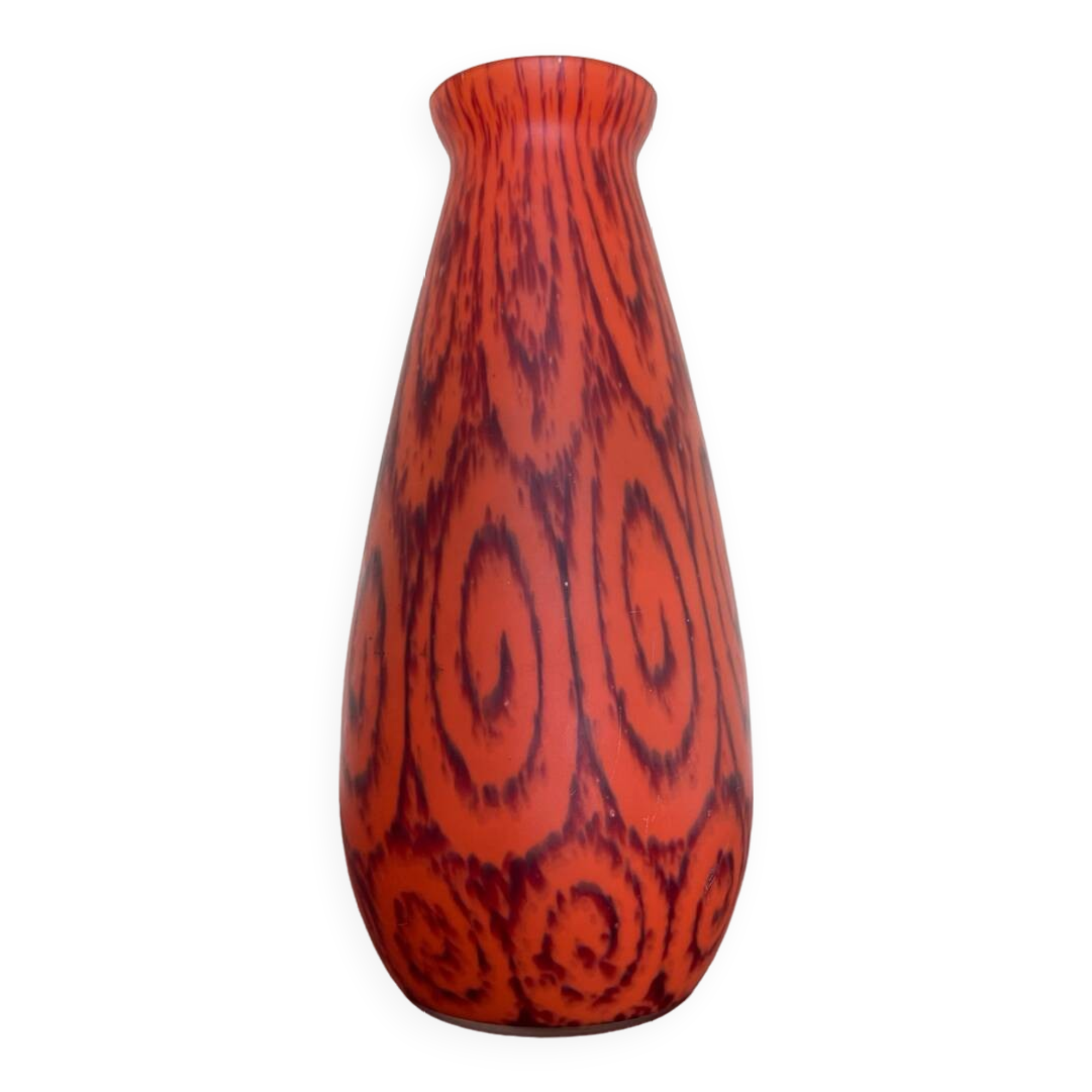 Art Deco glass paste vase