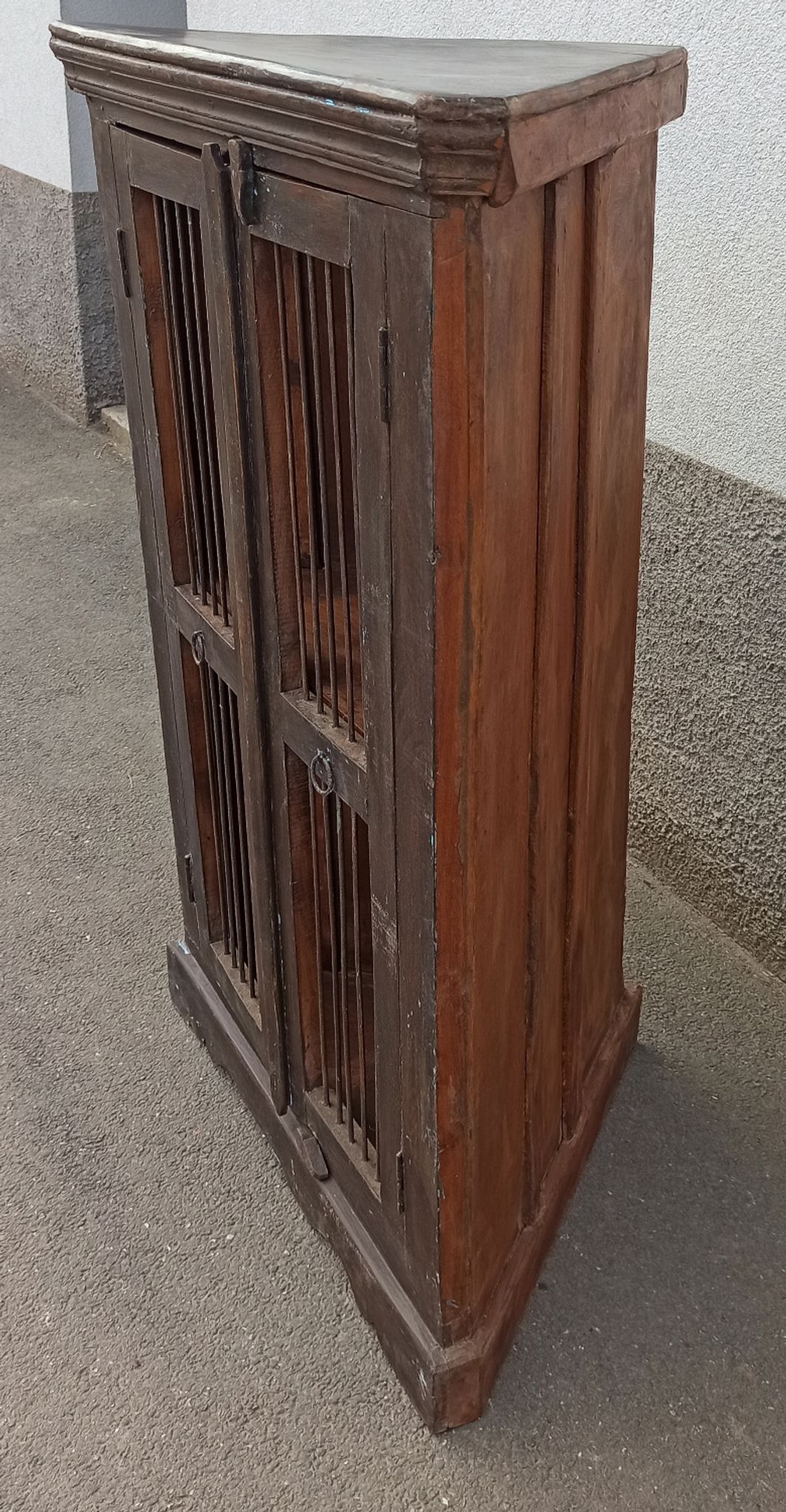 Old wooden corner cabinet