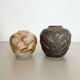 Set of 2 Multi-Color Fat Lava Op Art Pottery Vase Made Bay Ceramics, Germany