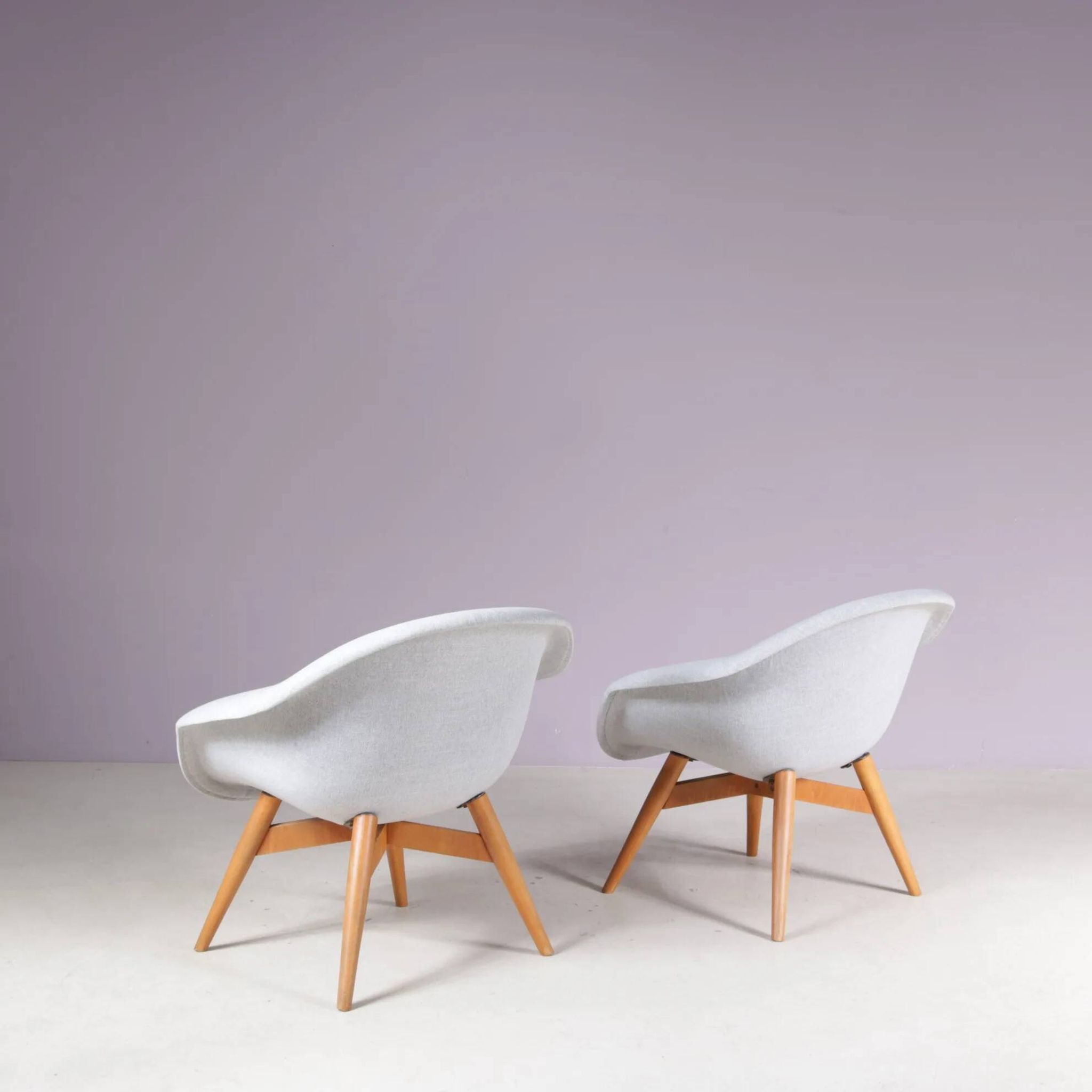 1950s set of 2 easy chairs by Frantisek Jirak, Czech