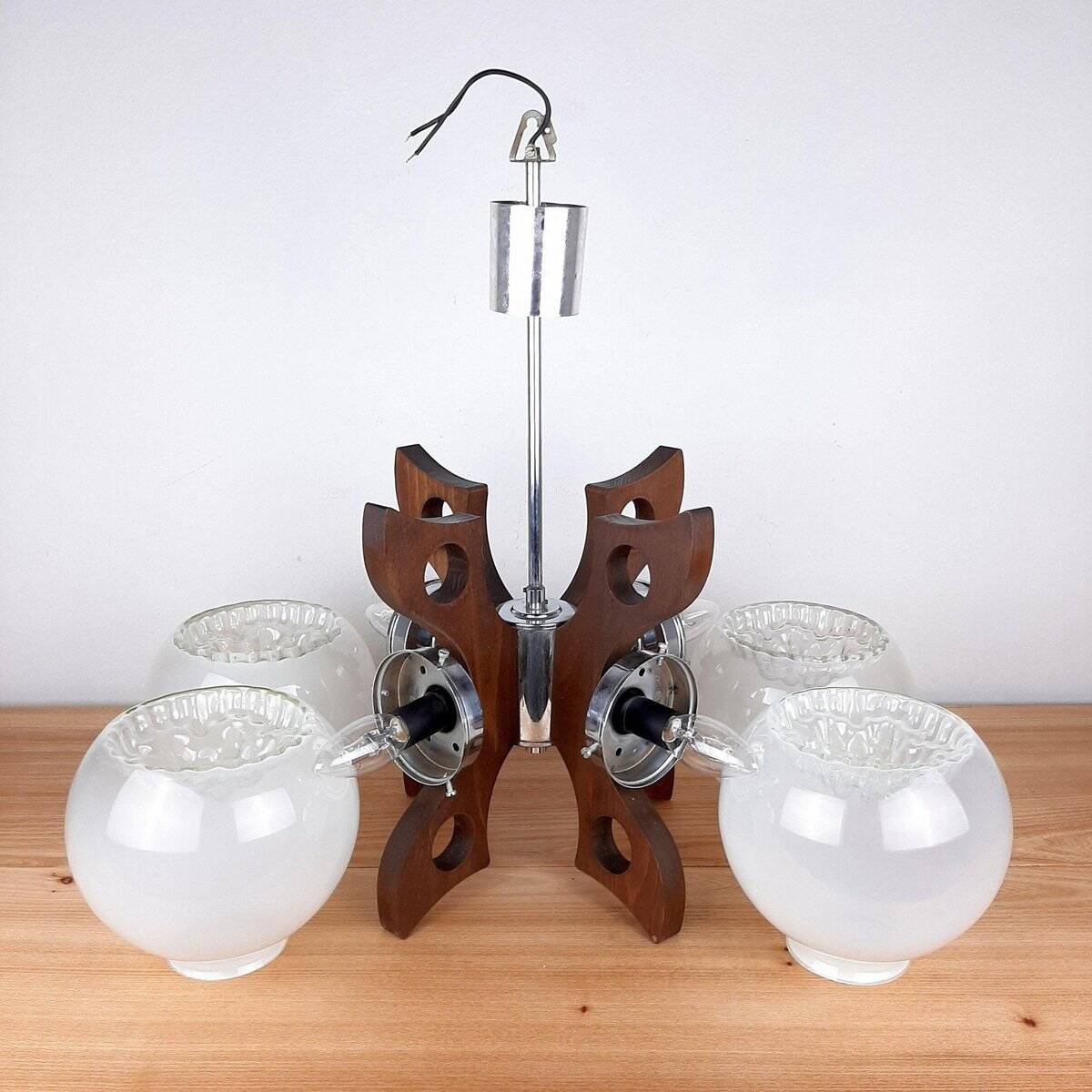 Mid-century Murano glass pendant by Mazzega, 1970s.