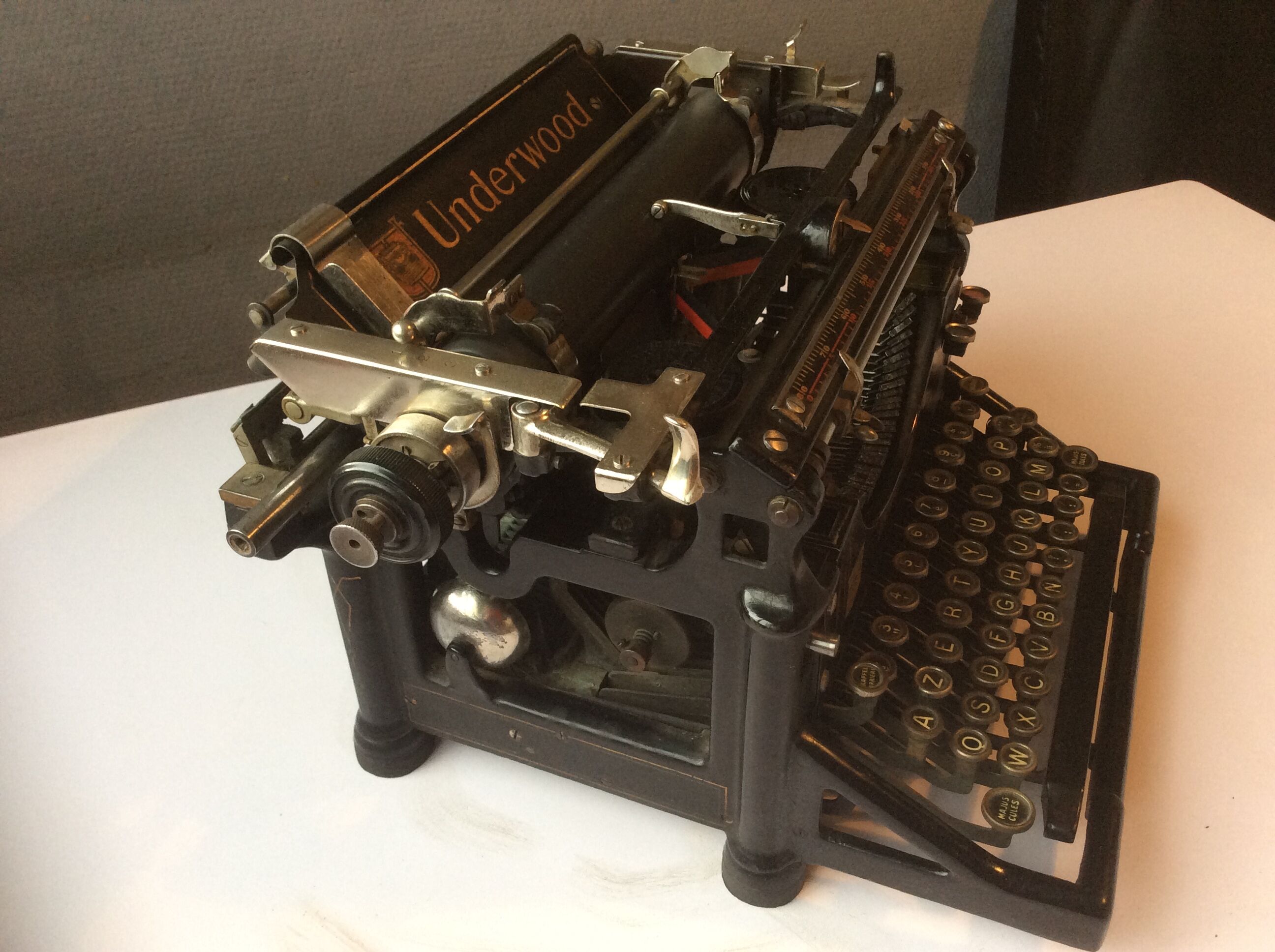 Machine à écrire ancienne Underwood n° 5 Selency