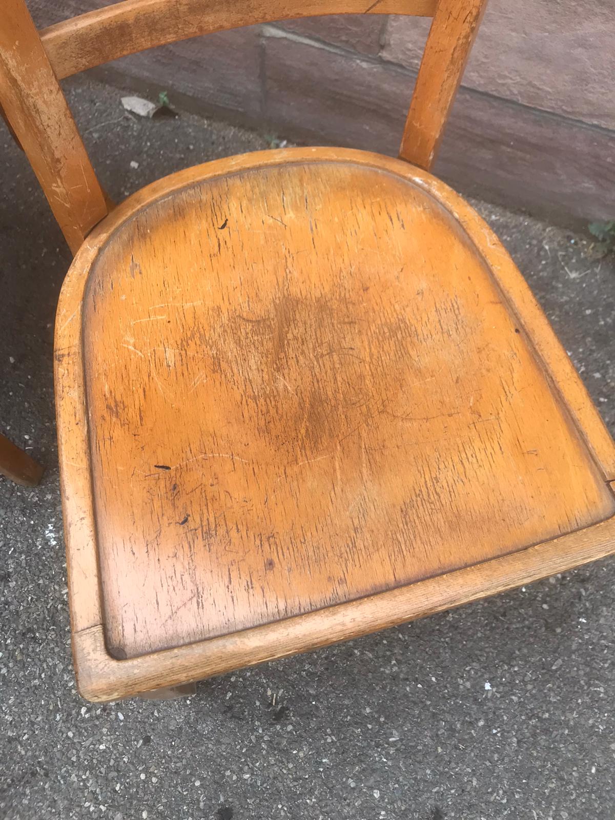 3 vintage baumann bistro chairs