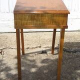 Oak bedside or sofa tip, compass feet and 1 drawer