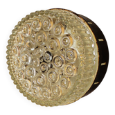 Vintage round glass wall lamp