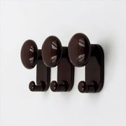 Patères design Carlo Bartoli Con and Con Italie années 70 plastique brun (s
