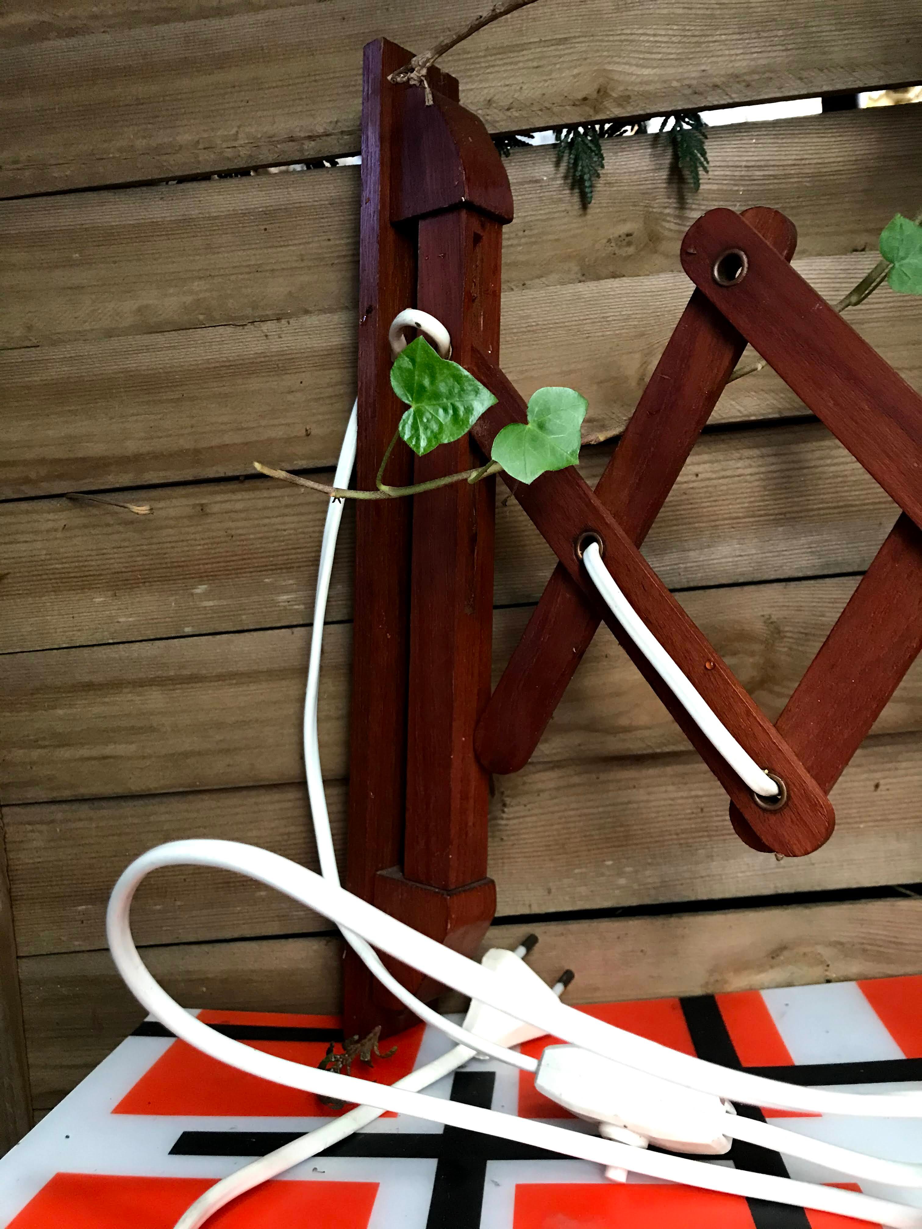 Flexible wall wall light in Scandinavian accordion 60s