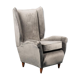 Winged armchair velvet 50s vintage