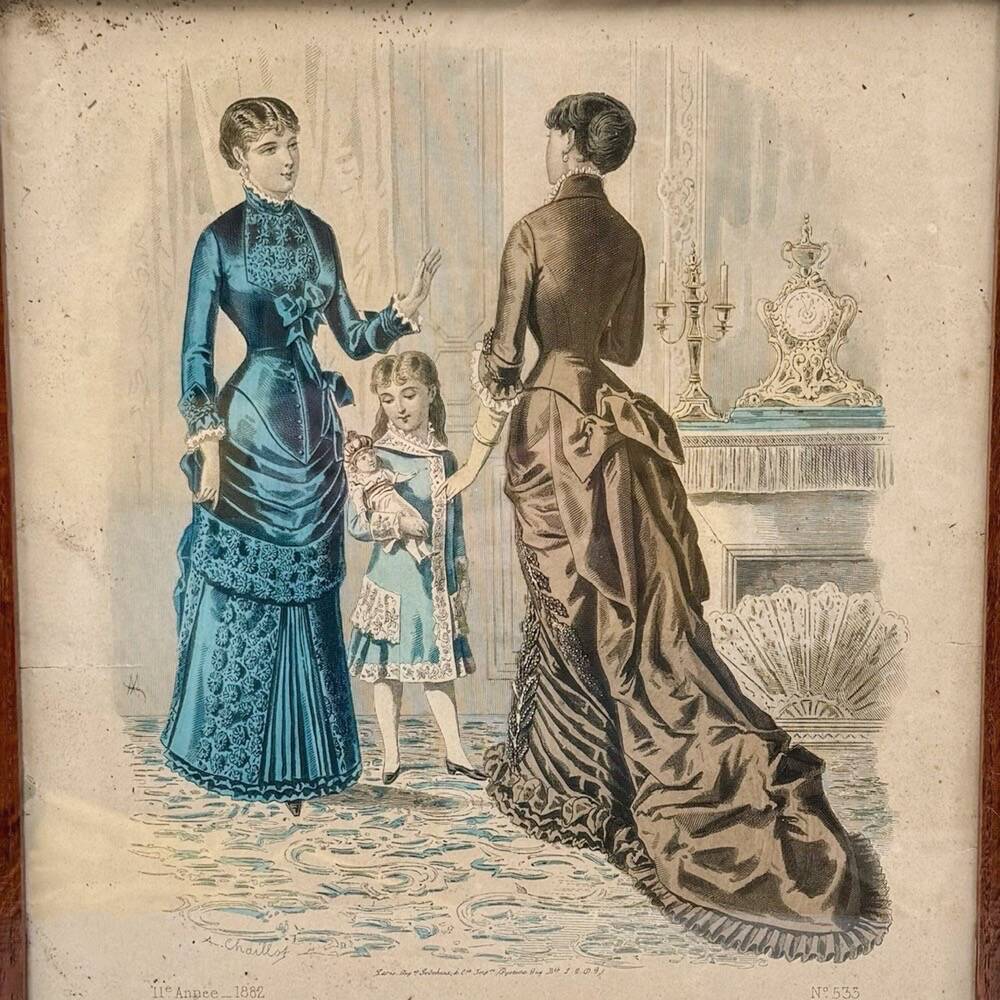 Fashion Review Engraving Frame 1882