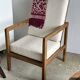 Fauteuil en bois naturel (teck) design minimaliste