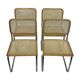 Set of 4 chairs Cesca B32 designed by Marcel Breuer design made in Italy