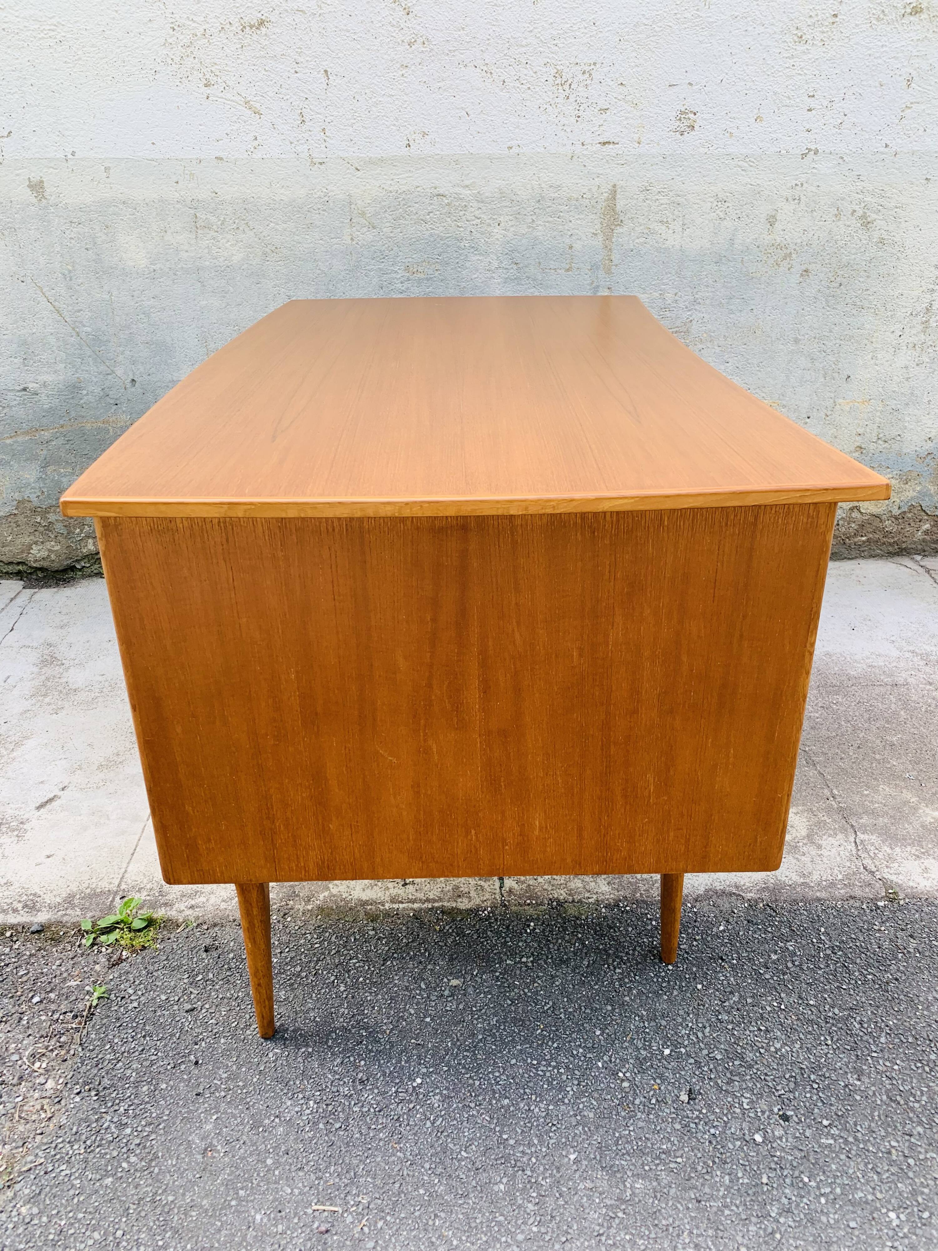 Scandinavian double-sided teak office 60s