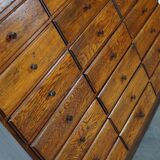 Antique apothecary furniture in oak France early twentieth century