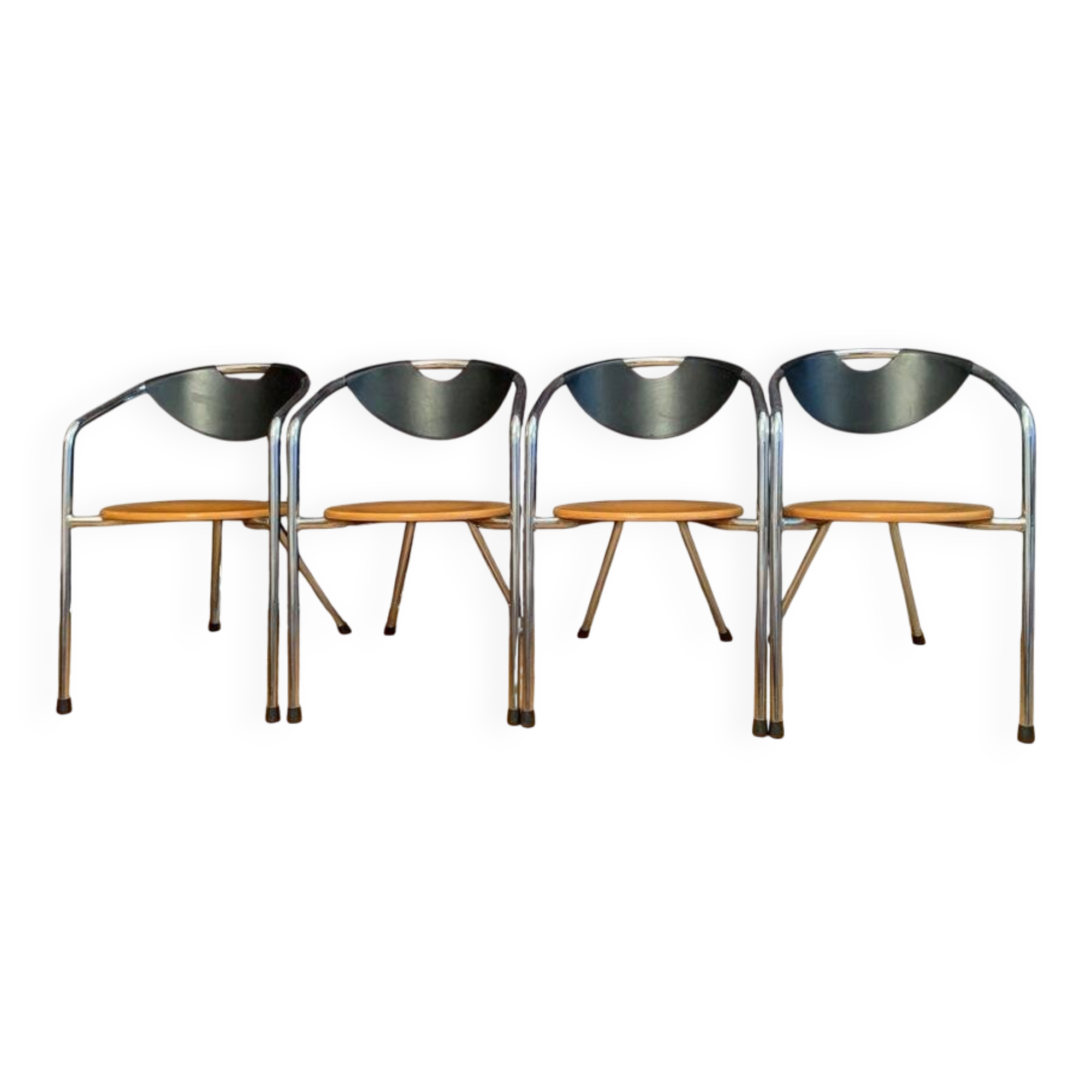 Italian Plurima chairs, 1980s, set of 4