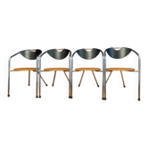 Italian Plurima chairs, 1980s, set of 4