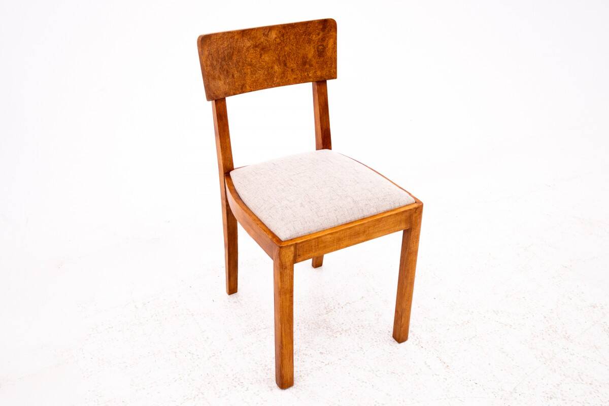 Set of six Art Deco chairs, Poland, 1940s.