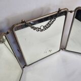 Triptych barber mirror to pose or hang 1900