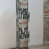 Brutalist sculptural floor lamp by Albano Poli for Poliarte 1970s