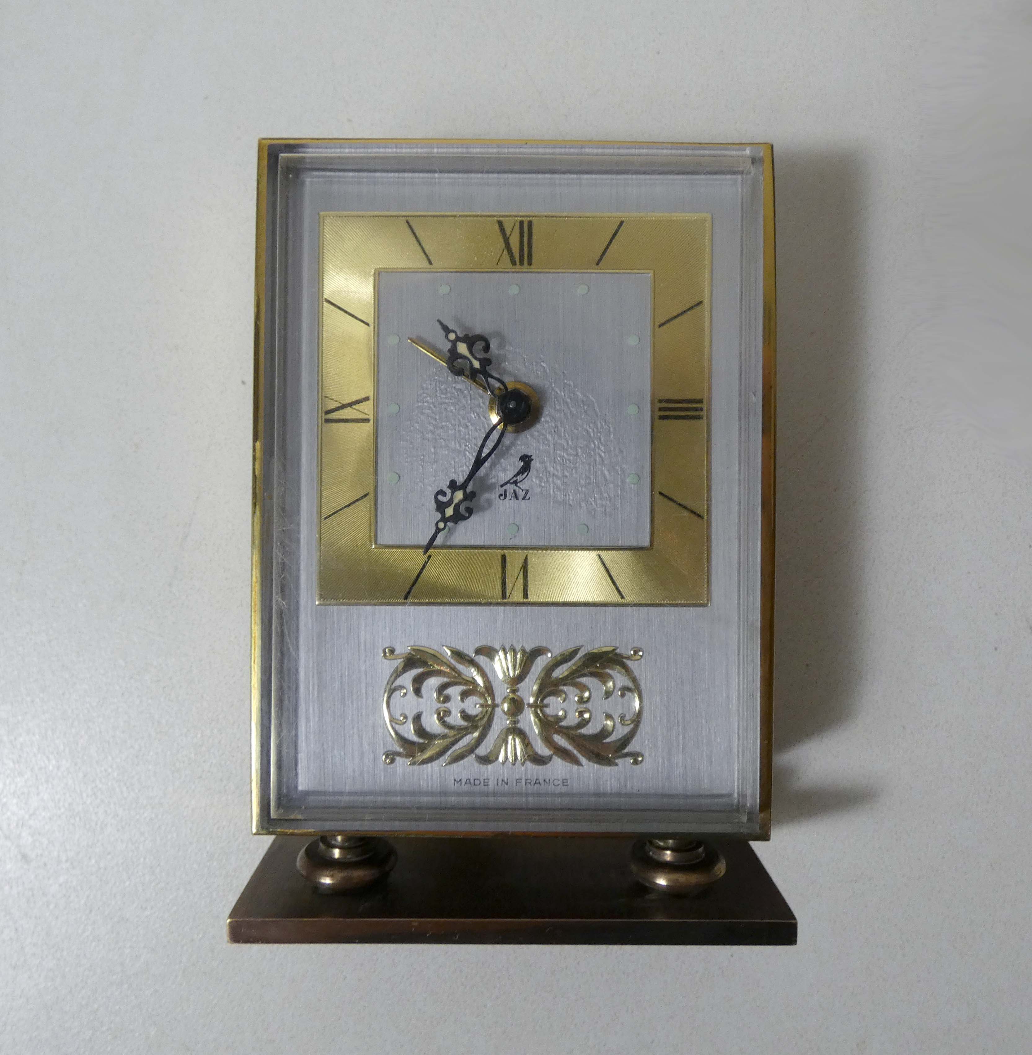 Vintage brass jaz alarm clock