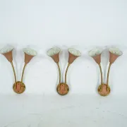 Mid-Century, Set of three sconces in Arredoluce manner. Italy 1950s