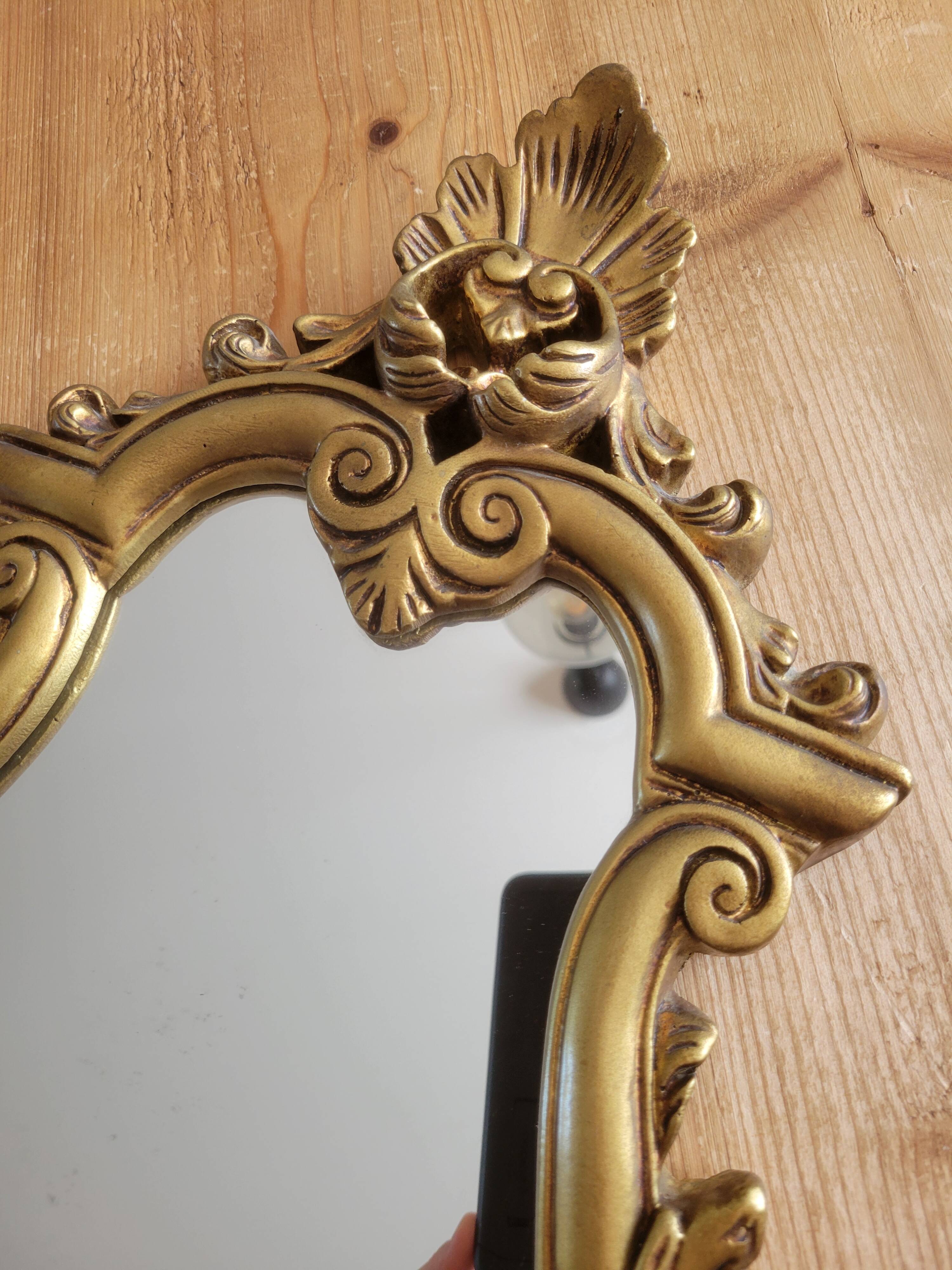 Vintage gilded wooden mirror