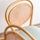 Ensemble de 4 chaises Thonet 215P en hêtre avec cannage d’origine et velour