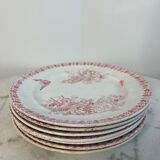 Set of 7 plates Terre de Fer Onnaing moisson