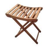 Folding wooden stool