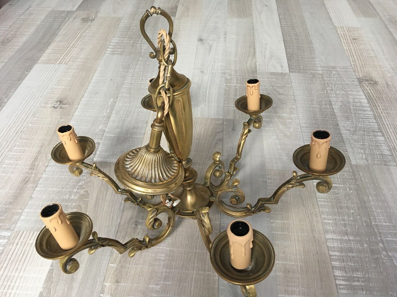 Solid brass chandelier 6 arms