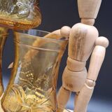 Set of 6 Italian ochre glasses