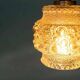 Vintage Scandinavian glass pendant, bubble glass pendant.