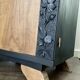 Paire de chevets Art Deco noir et bois