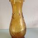 Amber glass vase / vintage 60s-70s