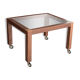 Coffee table on casters