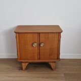 Low sideboard 2 doors art deco oak
